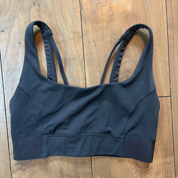 Athleta Bra Crop Top Strappy V back, Black, XS - Picture 3 of 7